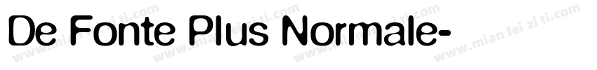 De Fonte Plus Normale字体转换
